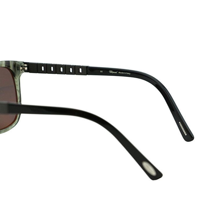 Chopard SCH152 P59P Men Clear Gray Rectangular Polarized Racing Style Sunglasses