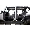 thumbnail image 3 of Fits 2007-2018 Jeep Wrangler JK Rampage Door 7695 Traildoors; Tubular Lower Half; Lever Handle; Powder Coated; Black; Steel; Set Of 2; With Netting Inserts, 3 of 3