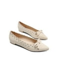 thumbnail image 4 of DREAM PAIRS Women's Ballet Flats with Bow & Scalloped Detail - Soft Micro Suede Pointed Toe Shoes for Casual & Formal Wear, 4 of 8