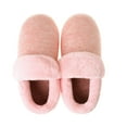 thumbnail image 2 of Mutmorningal Winter Warm Slippers Cover Heel Slippers Thicken Plush Slippers Skid Resistance Slippers (Pink Size 37-38 for Women), 2 of 10