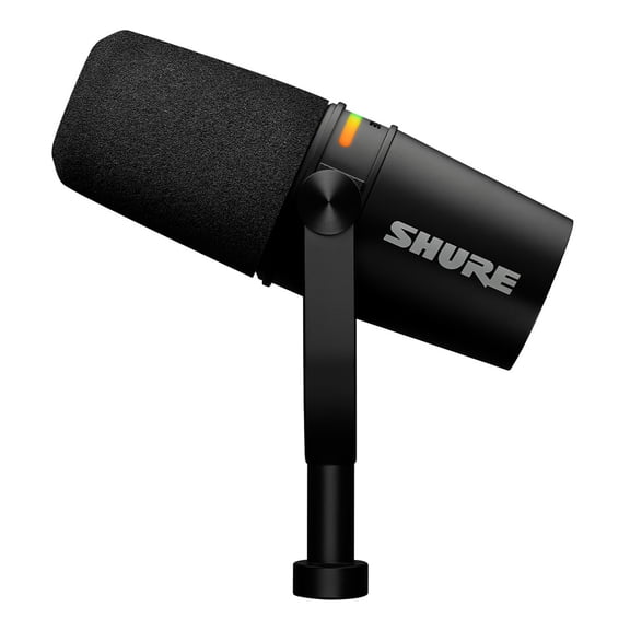 Shure MV7  Hybrid Output USB-C & XLR Podcast Microphone (Black)