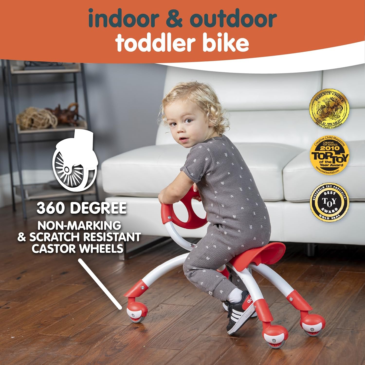 Pewi Ybike Ride On Toy and Walking Buddy, Red