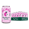 Olipop Prebiotic Soda Pop, Blackberry Vanilla, High Fiber, 12 fl oz 12 Pack