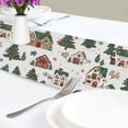 thumbnail image 4 of Yayeee Table Runner 90 inches Long Home Kitchen Dinning Party Decoration, Brown Christmas House, 4 of 7