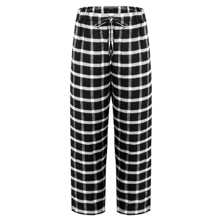 

Anyou Women s Pajama Pants Comfy Stretch Plaid Pajama Wide Leg Lounge Pants Size S-XXL