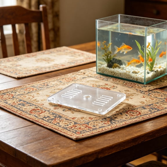 OULII Fish Tank Anti-Jumping Cover, Clear Acrylic, Home Aquarium, Simple Installation, Durable