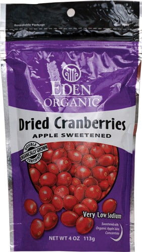 Eden Organic, Dried Cranberries Apple Sweetened, 4.0 Oz by Eden Foods