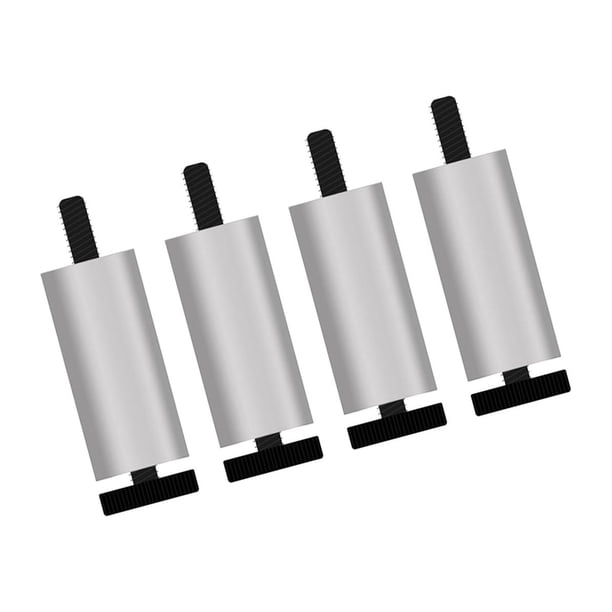 4 patas para muebles, patas de sofá resistentes y resistentes al óxido, patas de repuesto ajustables. plata 8cm