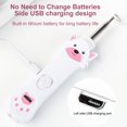 thumbnail image 2 of Mistaha USB Rechargeable Cat Teaser Toy with Feather Rope and Comb - Green - Multi-functional Pet Grooming Brush - LED Light - Extendable Wand, 2 of 7
