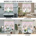 thumbnail image 3 of Easter Swag Valances for Windows, Kitchen Curtains 36 Inch Length 2 Panels Set, Spring Watercolor Easter Eggs Bunny Pink Green Plaid Short Curtains for Small Windows Rod Pocket Cafe Curtains 28"x36", 3 of 8