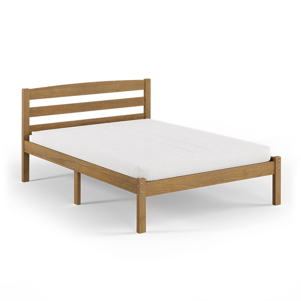 P'kolino Urban Full Bed Frame with Headboard- Solid Wood- Natural Oak, for Kids, Teens