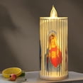 thumbnail image 6 of YANHAIGONG LED Prayer flameless Candles, Jesus LED Pillar Candle Battery Operated, Realistic Fake Electronic Candles for Jesus Saints Religious Decoration, LED Flickering Pillar Candles, 6 of 7