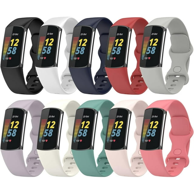 MYKOMI Bands Compatible with Fitbit Charge 5 & Charge 6 Replacement Wristbands for Women Men Small Large