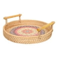 thumbnail image 4 of SEWACC 1Pcs Red Rattan Woven Fruit Basket with Decorative Function for Home, 4 of 8