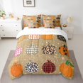 thumbnail image 2 of YST Ensemble Douillette 7 Pcs Citrouille d'Automne, Format Grand Lit, Décorations de Citrouilles Colorées, Lit en Sac, 2 of 5