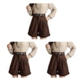 thumbnail image 1 of Minnieouse Pantalones cortos de pierna ancha para mujer, pantalones cortos sexis de cintura alta para fiesta y senderismo para niñas, ropa de Type1 NO1, 1 of 6