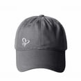 thumbnail image 2 of Migroa Womens Baseball Caps Cute Heart Dad Hat Adjustable Unisex Cap for Workout Outdoor Walk And Everyday Wear Dark Gray One Size, 2 of 5