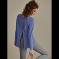 thumbnail image 4 of Camisetas Deportivas de Larga para Mujer, con Protección Solar UPF 50+, para Correr, Gimnasio, Secado Rápido Azul y M, 4 of 7
