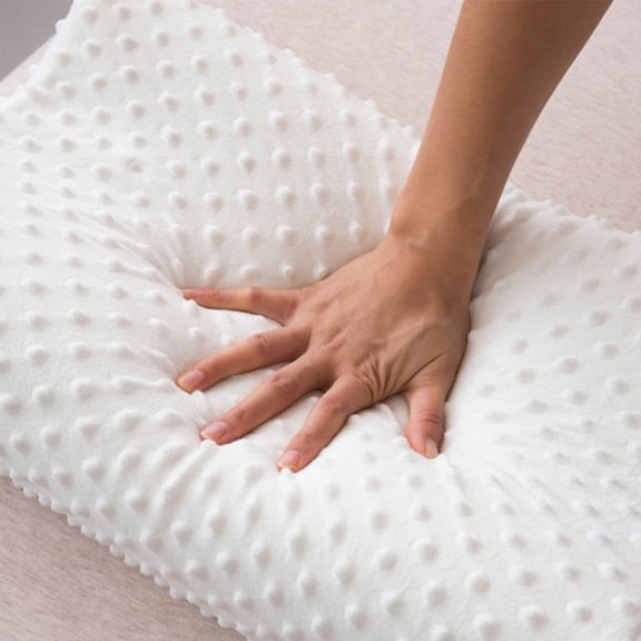 Fmxomd Soft Pillow for Neck Relief, Memory Foam Pillow, Ergonomic Contour Bed Pillow for Side, Back & Stomach Sleepers (1, 20"x12")
