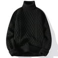 thumbnail image 4 of Chandails Décontractés à Manches Longues pour Hommes Automne Hiver Chauds en Tricot Chandail pour Hommes Col Roulé de Haute Qualité Chandails Couleur Unie 3TG-M, 4 of 5