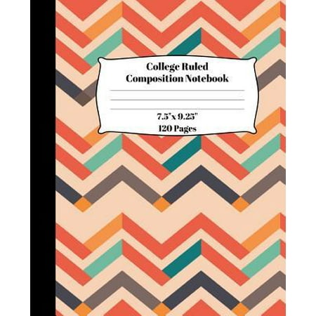 Soft Cover Composition Notebook : Chevron Journal, Diary or Writing Tablet with College Ruled Paper - Use for School, Work, Home or