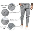 thumbnail image 3 of Solid Color Men Casual Pencil Pants Long Trousers, 3 of 4