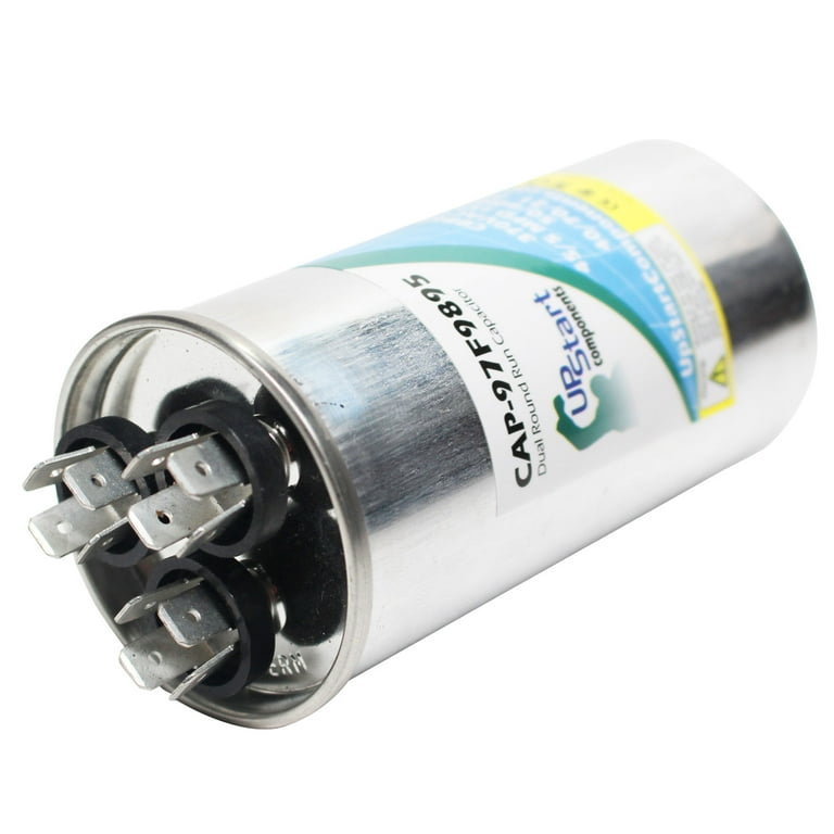 45/5 MFD 370 Volt Dual Round Run Capacitor Replacement for