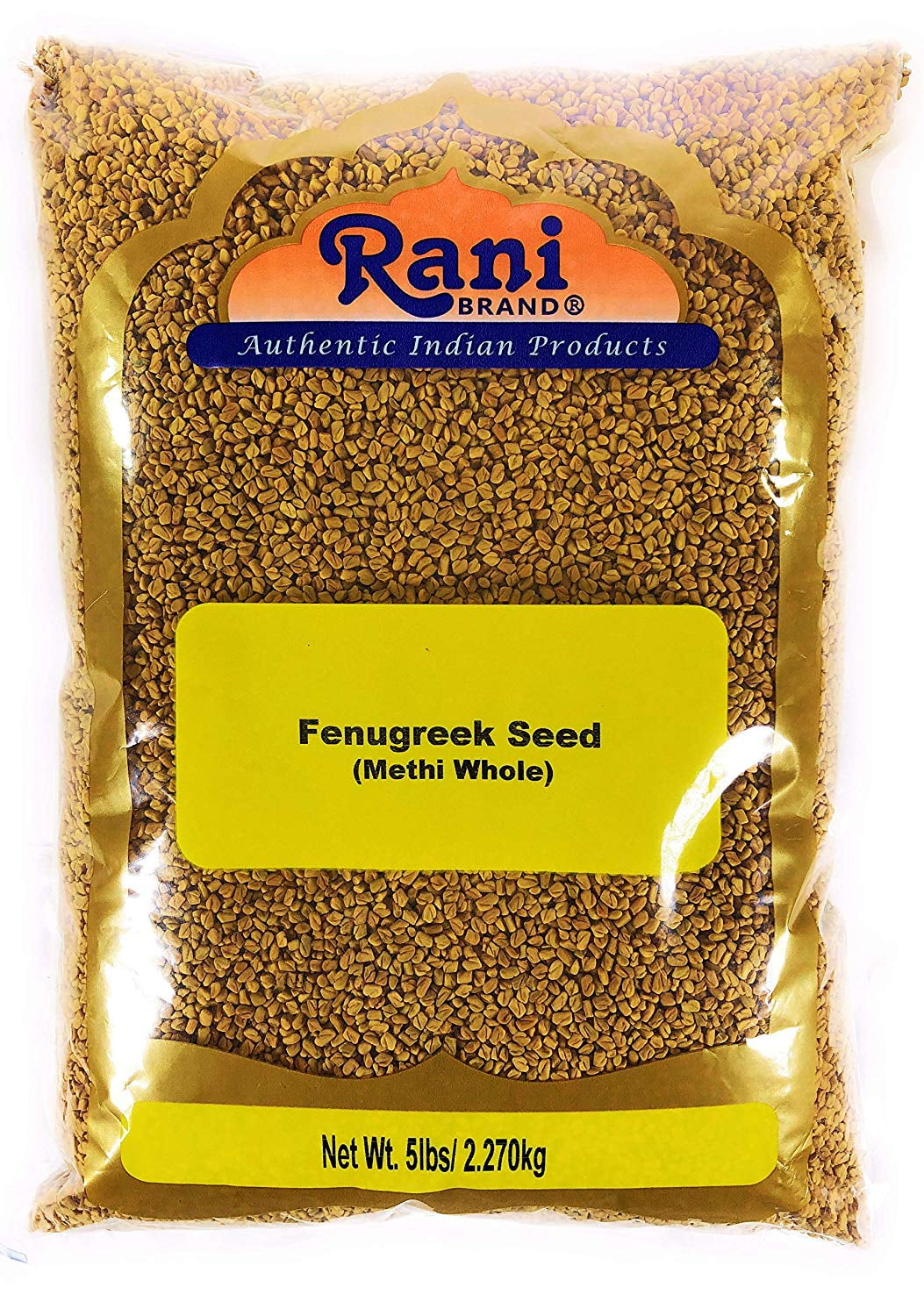 Rani Fenugreek (Methi) Seeds Whole 5 Pound (5lbs 80oz) Bulk, Trigonella foenum graecum All