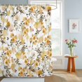 thumbnail image 4 of Shower Curtain Yellow Floral Shower Curtains for Bathroom Decor, Waterproof Polyester Shower Curtain Set with Hooks, Small Stall Size 36" x 72" Watercolor Wildflowers, 4 of 9