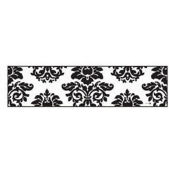 Black and White Damask Cake Decoration Edible Photo Border