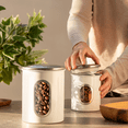 thumbnail image 6 of Mixpresso 3 Piece White Canisters Sets For The Kitchen, Kitchen Jars With See Through Window, Airtight Coffee Container Tea Organizer & Sugar Canister, Kitchen Canisters Set of 3 White Kitchen Decor., 6 of 6