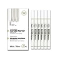 thumbnail image 1 of Cantoo City White Acrylic Paint Pen 6-Pack 0.7mm Extra-Fine Tip Acrylic Markers – UV-Resistant, Multi-Surface, Water Based Paint Markers for Rock, Glass, Leather, Fabric, Tire, Crafts and Hard Surface, 1 of 3