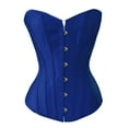 thumbnail image 1 of Chicastic Blue Satin Sexy Strong Boned Corset Lace Up Bustier Top - XX-Large, 1 of 1