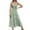Green, variant on Wdgfv Women's Elegant Maxi Flowy Boho Tiered Beach Dress with Square Neck and Pockets