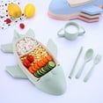 thumbnail image 4 of Airplane Shaped Tableware Set For Kitchen And Dining Table Car Dinner Tray Fiber For Boys And Girls With Separate Plates Cutlery And Water Cup Wheat Straw Tableware Set, 4 of 5