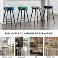 thumbnail image 6 of Tabaray Counter Height Bar Stools, 24 Inches Velvet Swivel Bar Stools Set of 2 Modern Upholstered Bar Chairs with Metal Frame Backless for Kitchen Counter Bar Island (Gray), 6 of 13