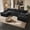 Black, variant on Rophefx Oversized Modular Sectional Sofa,Large Modern Boneless Loveseat Couch with Seat Cushion,Chenille 2 Seat Sofa Set for Living Room,Apartments,No Assembly Required,Green