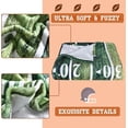 thumbnail image 4 of Football Blanket for Boys Football Lover Gift Ideas Soft Fleece Throw Blanket Green Football Stuff Bedroom Decor - 50x60 Inch, 4 of 6