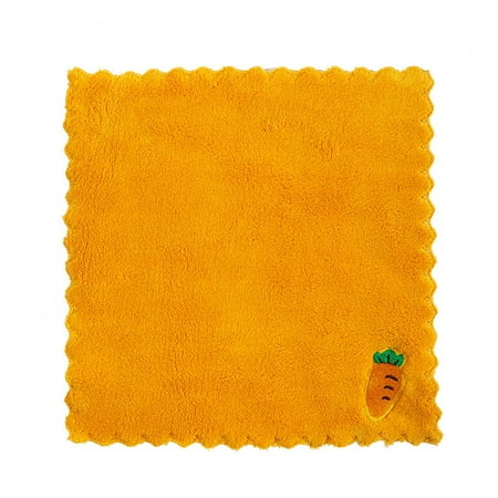 

ZYmall 2Pcs Absorbent Square Dish Towels Coral Fleece Non-stick Grease-proof Cleaning Pad for Home