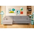 thumbnail image 1 of Sala Modular Sofá Cama Reversible De Velvet Gris Claro Beehive Memory Foam Modelo Mondlak, 1 of 8