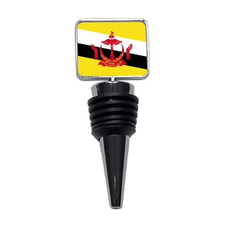 Brunei Darussalam Country Flag Wine Bottle Stopper Cap Plug