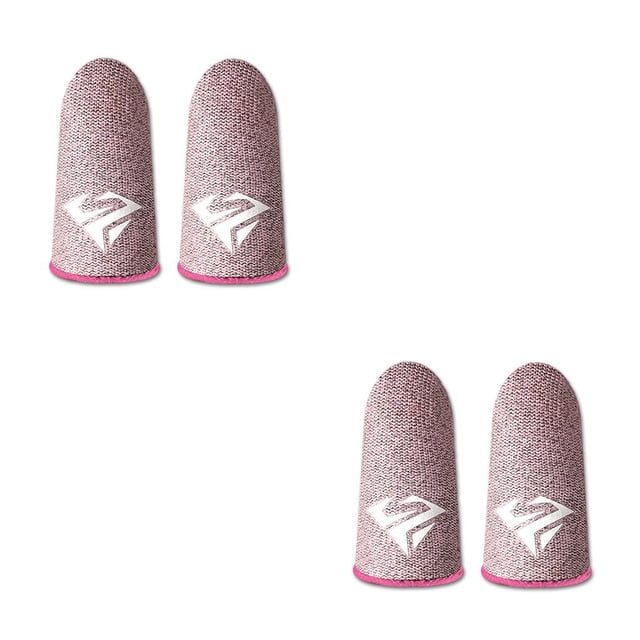 Juego de 10 piezas Methold mangas para los dedos guantes antideslizantes pantalla táctil cubiertas fibra portátiles antihuellas Rosa Tipo 2