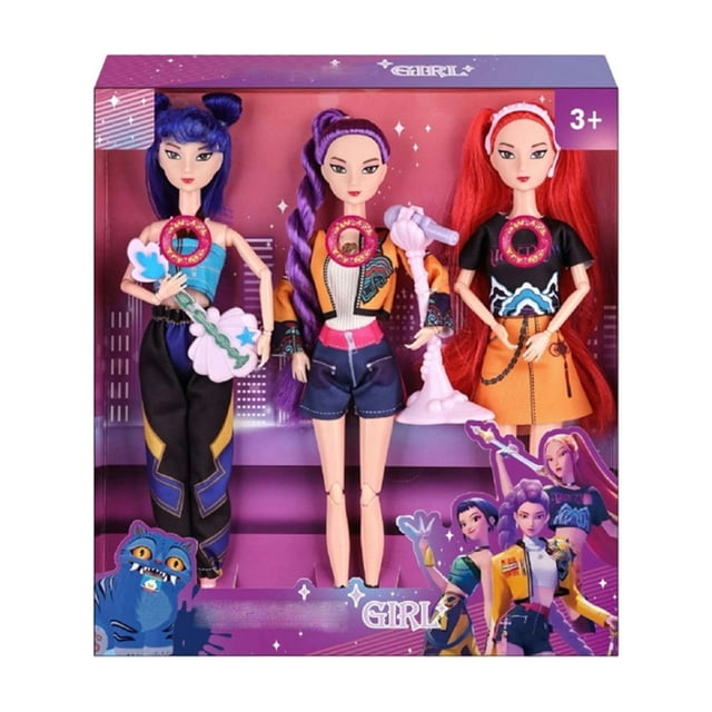 K-POP Dé-mon Huntrixs Dolls Set - Popular KPop Anime Action Figures with Fashion Outfits & Accessories – Singer Group Figure K+pop Fans Collection, Birthday Christmas Gifts for ALL Age K-Pop Fans (Q)