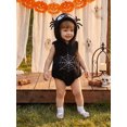 thumbnail image 4 of Cjfdfy Newborn Baby Boy Girl Halloween Spider Costume Outfit Fuzzy Sleeveless Hood Wing Romper Halloween Animal Party Clothes Cute Halloween Cosplay Outfit 0-18 Months, 4 of 9