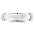 thumbnail image 5 of 14k White Gold 6mm Half Round with Edge Wedding Band Size 9.5 WHRE060, 5 of 9
