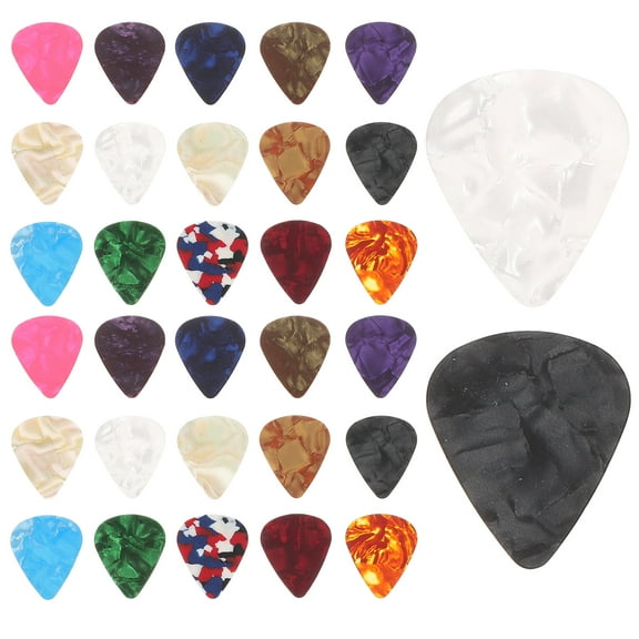 32pcs Guitar Picks Electric Guitar Picks Bass Picks Ukulele Plectrums Guitar Parts