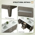 thumbnail image 6 of Vanity Art 60" Double Freestanding Bathroom Vanity with Sink and Engineered Marble Top, 6 of 9