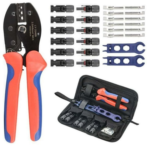Crimping pliers Mc4 photovoltaic connector crimping pliers hand tools 28 pieces,