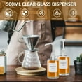 thumbnail image 4 of Ensemble de 2 Distributeurs de Sirop de Café 16.9oz Bouteille de Sirop en Verre Réutilisable avec Étiquettes Entonnoir Distributeur de Sirop Transparent Distributeur de Pompe en Verre Bouteille de Sirop de Café pour Bar à Café Maison, 4 of 11