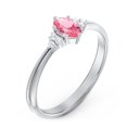 thumbnail image 3 of Birthstone Oval Ring with Shoulder Accents - Pink Tourmaline (October), 3 of 5